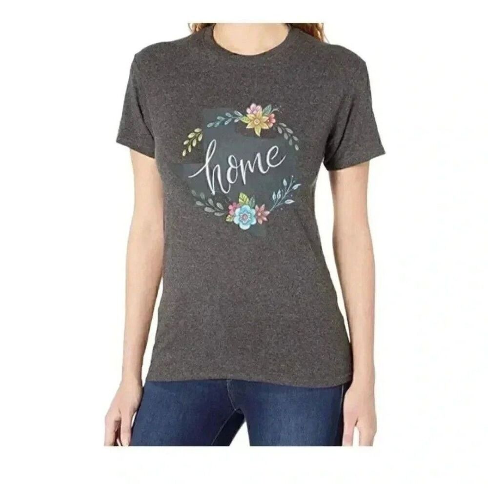 Soffe Women's T-Shirt, Texas Home - Grey, Small